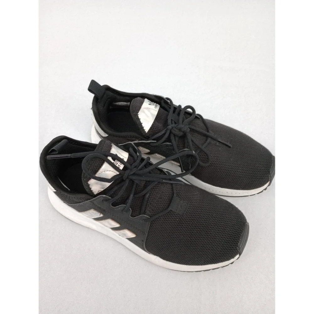 Adidas Ortholite Black & Iridescent Tennis shoes Girls Size 3.5 Youth